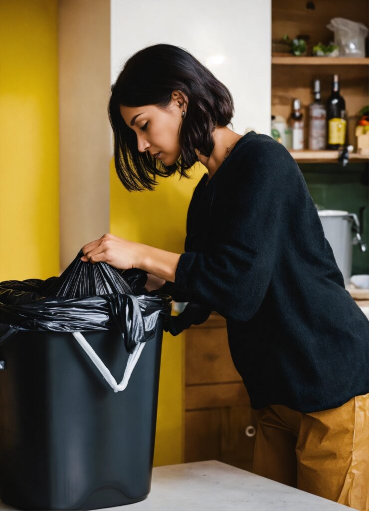 Throwing Smoking on dustbin