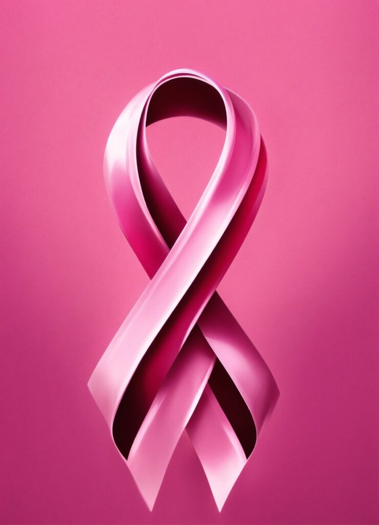 Awareness ribbon symbolizing the importance of early detection and treatment